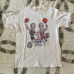 VTG 1992 NBA Finals Chicago Bulls Portland Trailblazers Size Large